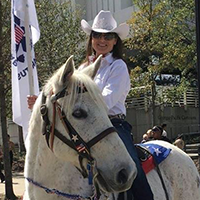 Jen Clancy riding her horse